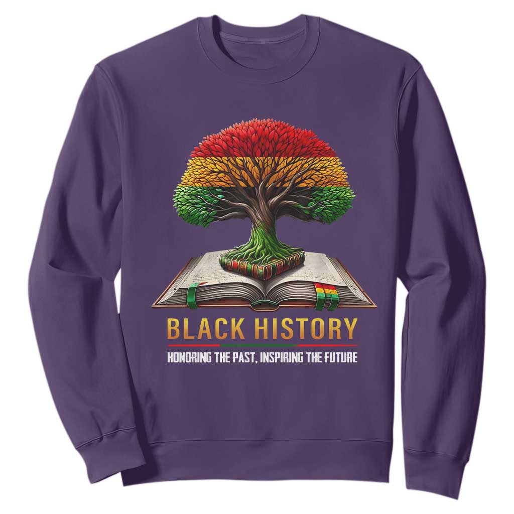 Black History Teacher Sweatshirt Proud Black Culture Tree of Life