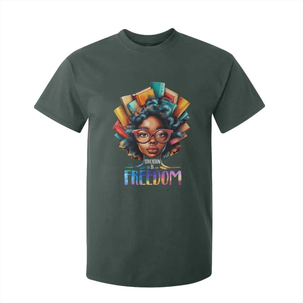 Black History Education Is Freedom T Shirt For Kid Black Teacher Books