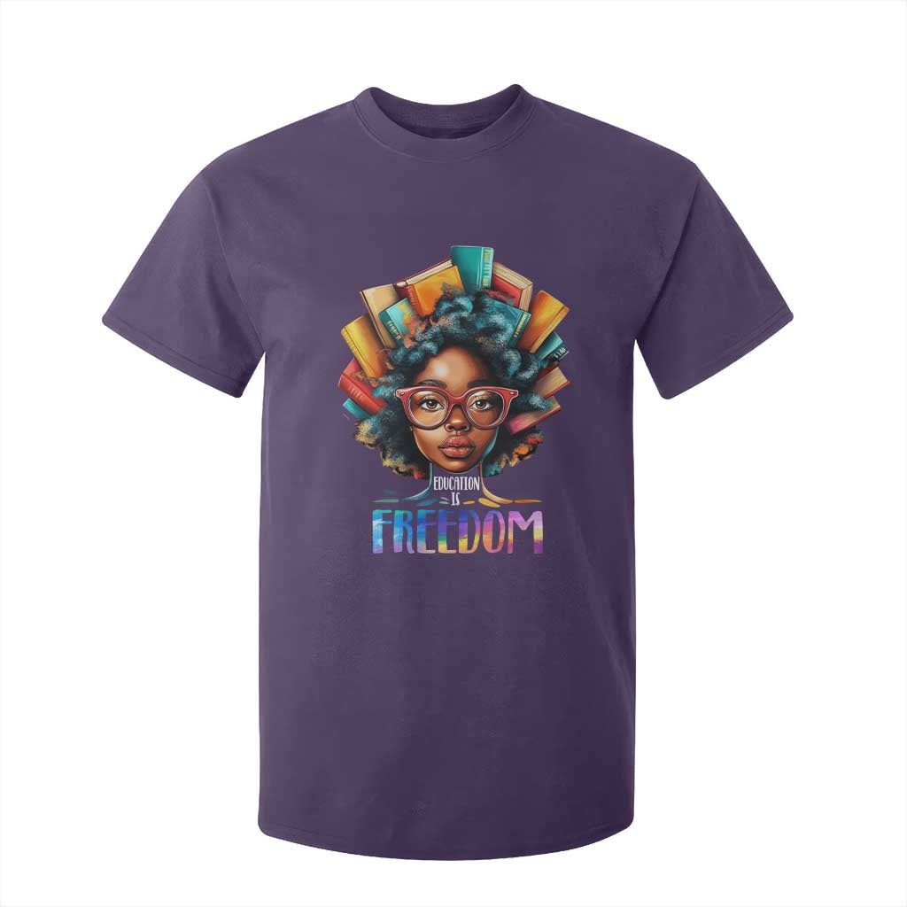 Black History Education Is Freedom T Shirt For Kid Black Teacher Books