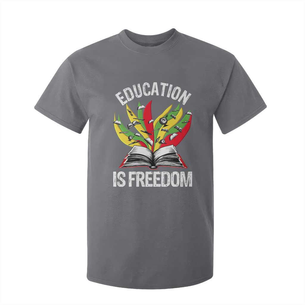 Black Education Is Freedom T Shirt For Kid Teaching History Month Books