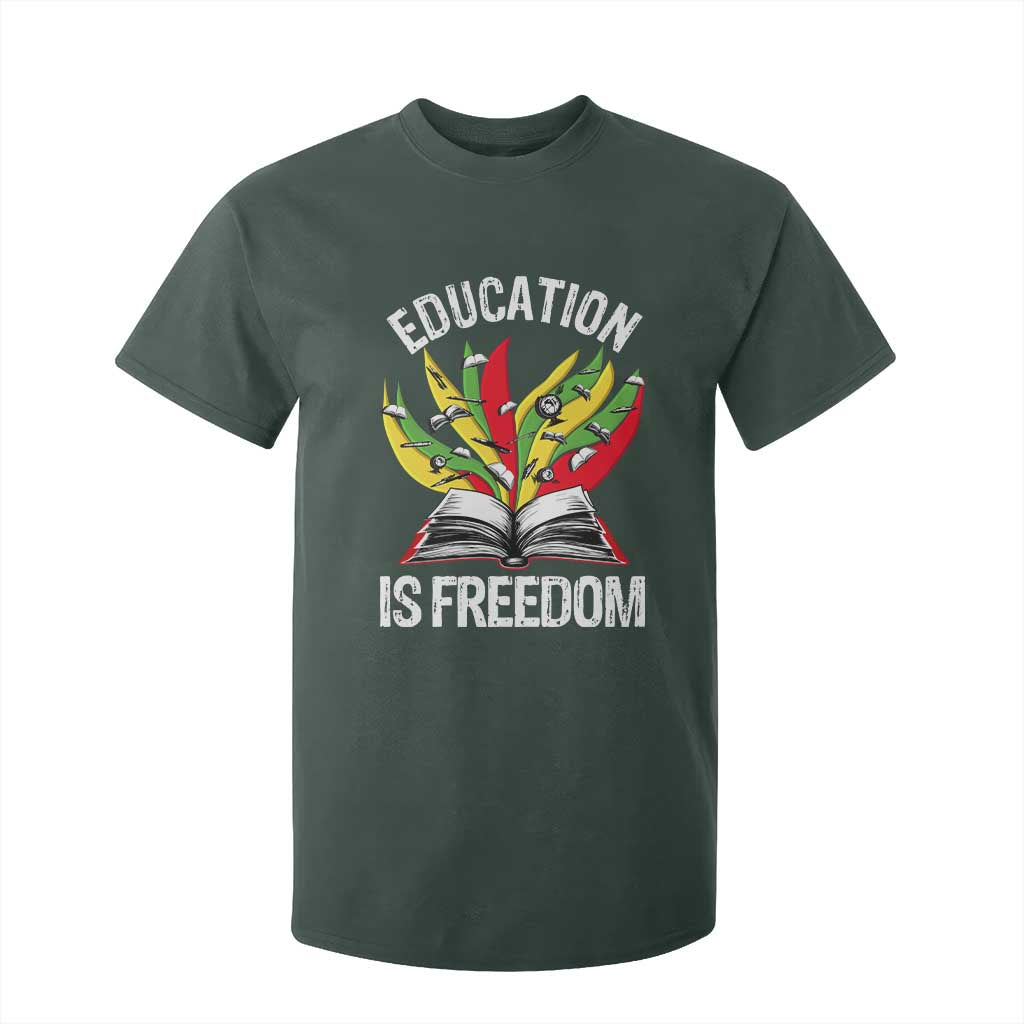 Black Education Is Freedom T Shirt For Kid Teaching History Month Books