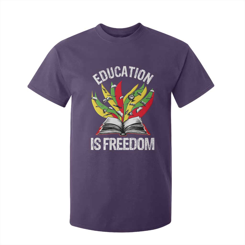 Black Education Is Freedom T Shirt For Kid Teaching History Month Books