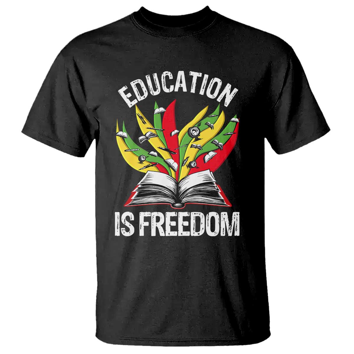 Black Education Is Freedom T Shirt Teaching History Month Books