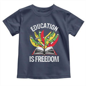 Black Education Is Freedom Toddler T Shirt Teaching History Month Books