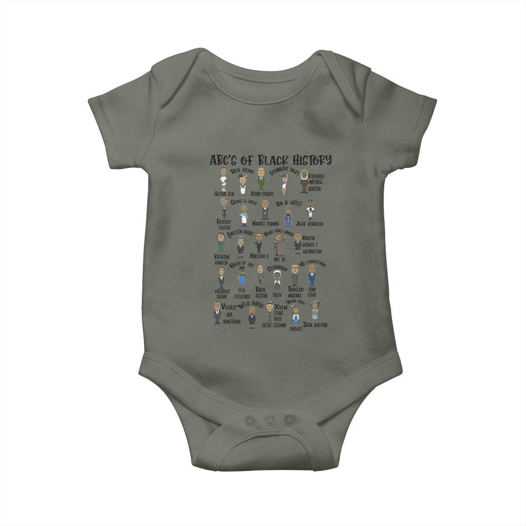 ABCs of Black History Pride Baby Onesie Black Excellence