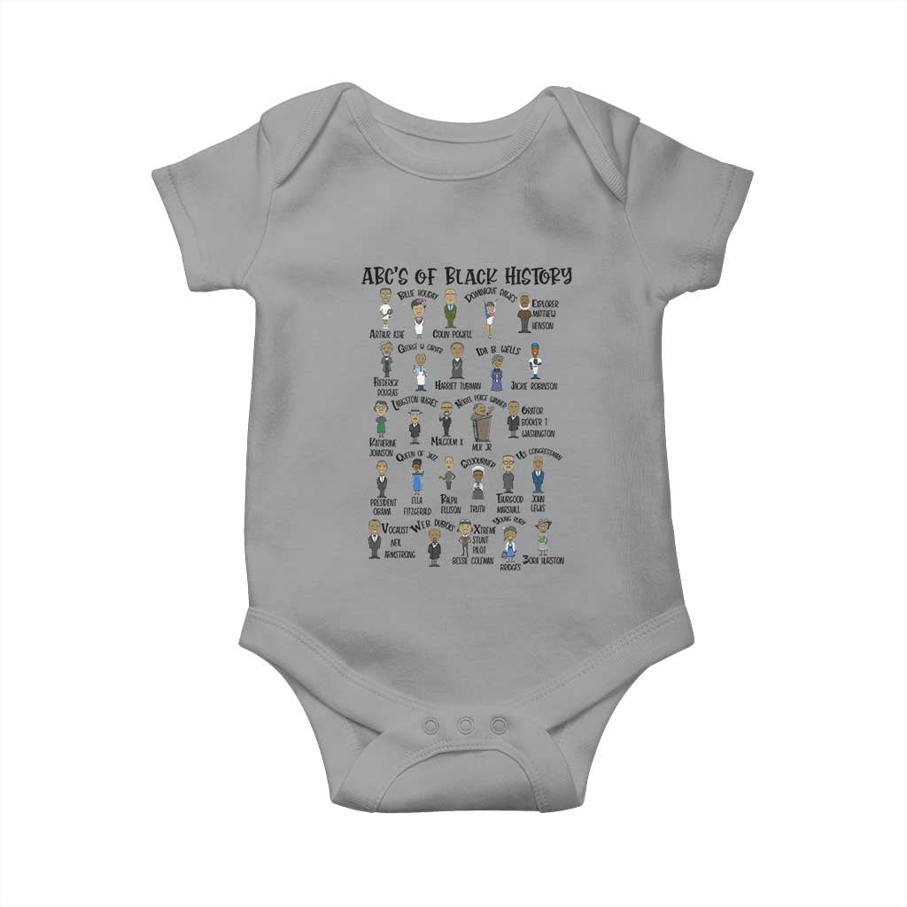 ABCs of Black History Pride Baby Onesie Black Excellence