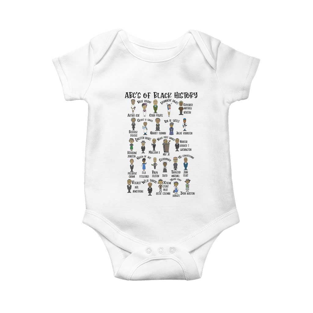 ABCs of Black History Pride Baby Onesie Black Excellence