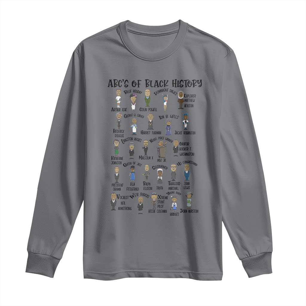 ABCs of Black History Pride Long Sleeve Shirt Black Excellence