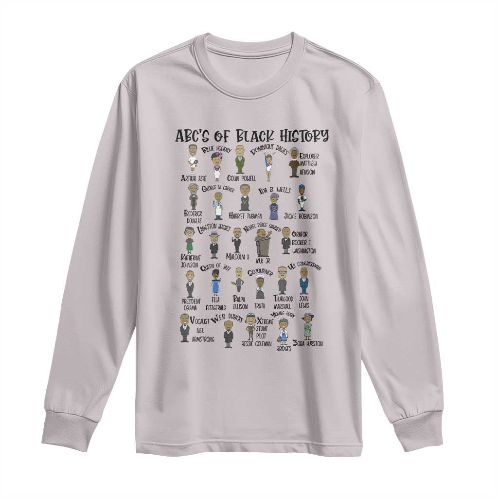 ABCs of Black History Pride Long Sleeve Shirt Black Excellence