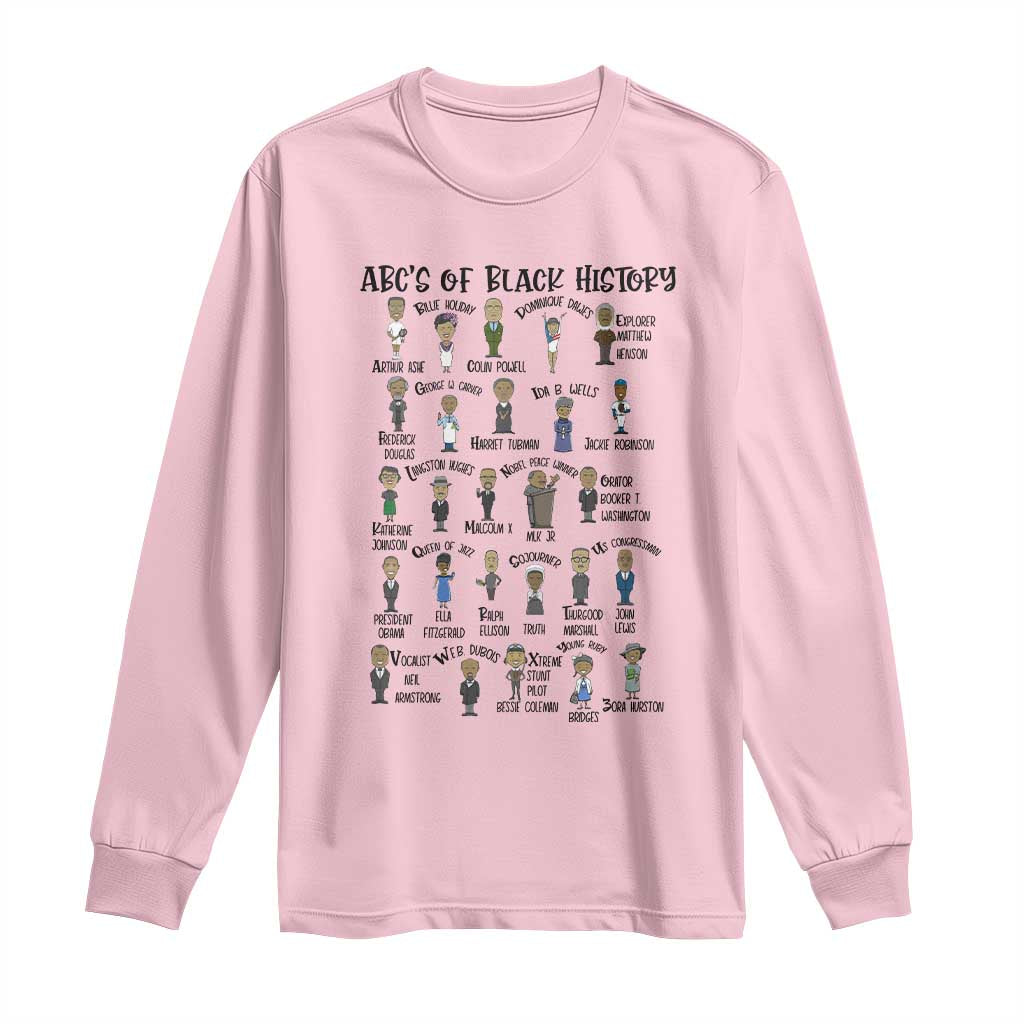ABCs of Black History Pride Long Sleeve Shirt Black Excellence