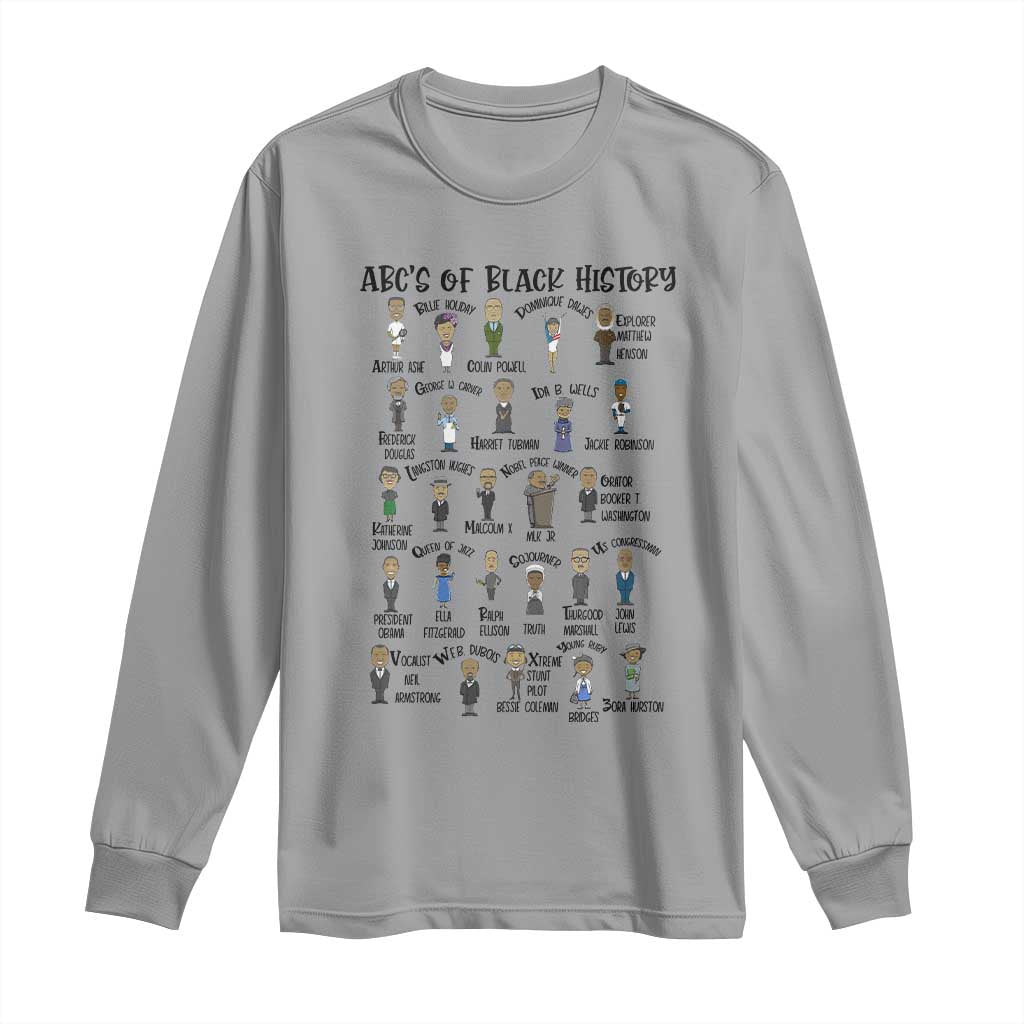 ABCs of Black History Pride Long Sleeve Shirt Black Excellence