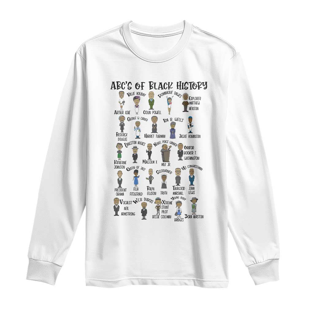ABCs of Black History Pride Long Sleeve Shirt Black Excellence