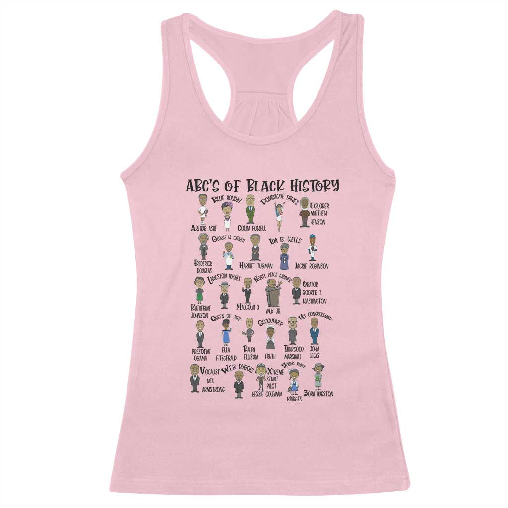ABCs of Black History Pride Racerback Tank Top Black Excellence