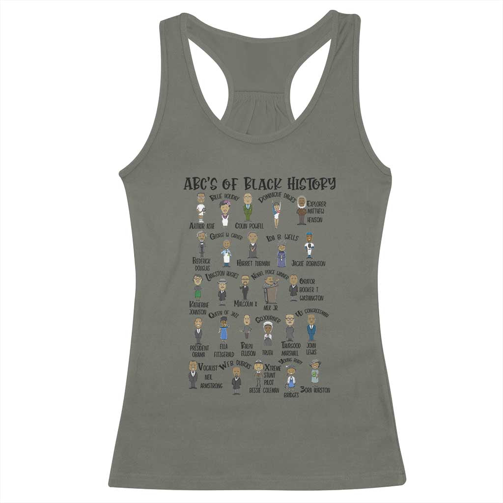 ABCs of Black History Pride Racerback Tank Top Black Excellence