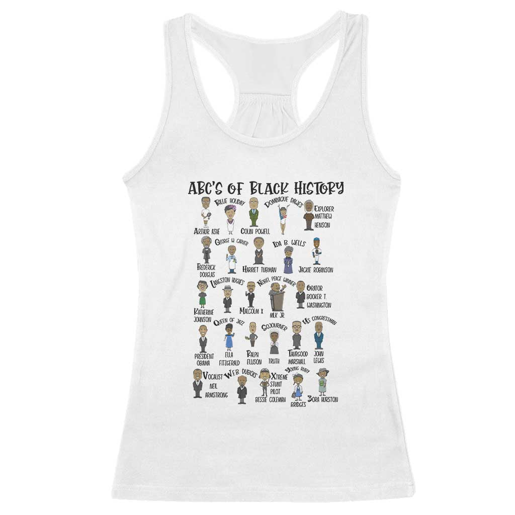 ABCs of Black History Pride Racerback Tank Top Black Excellence