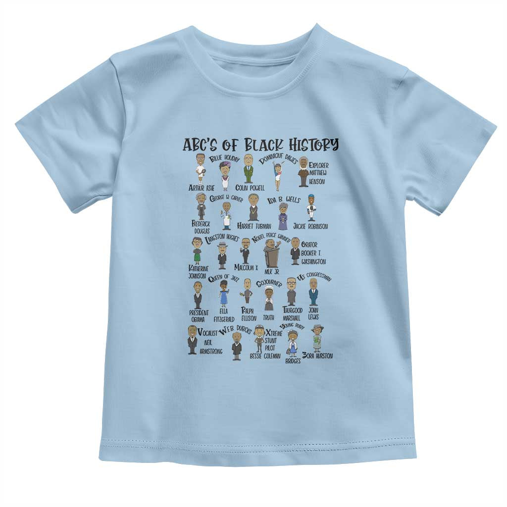 ABCs of Black History Pride Toddler T Shirt Black Excellence