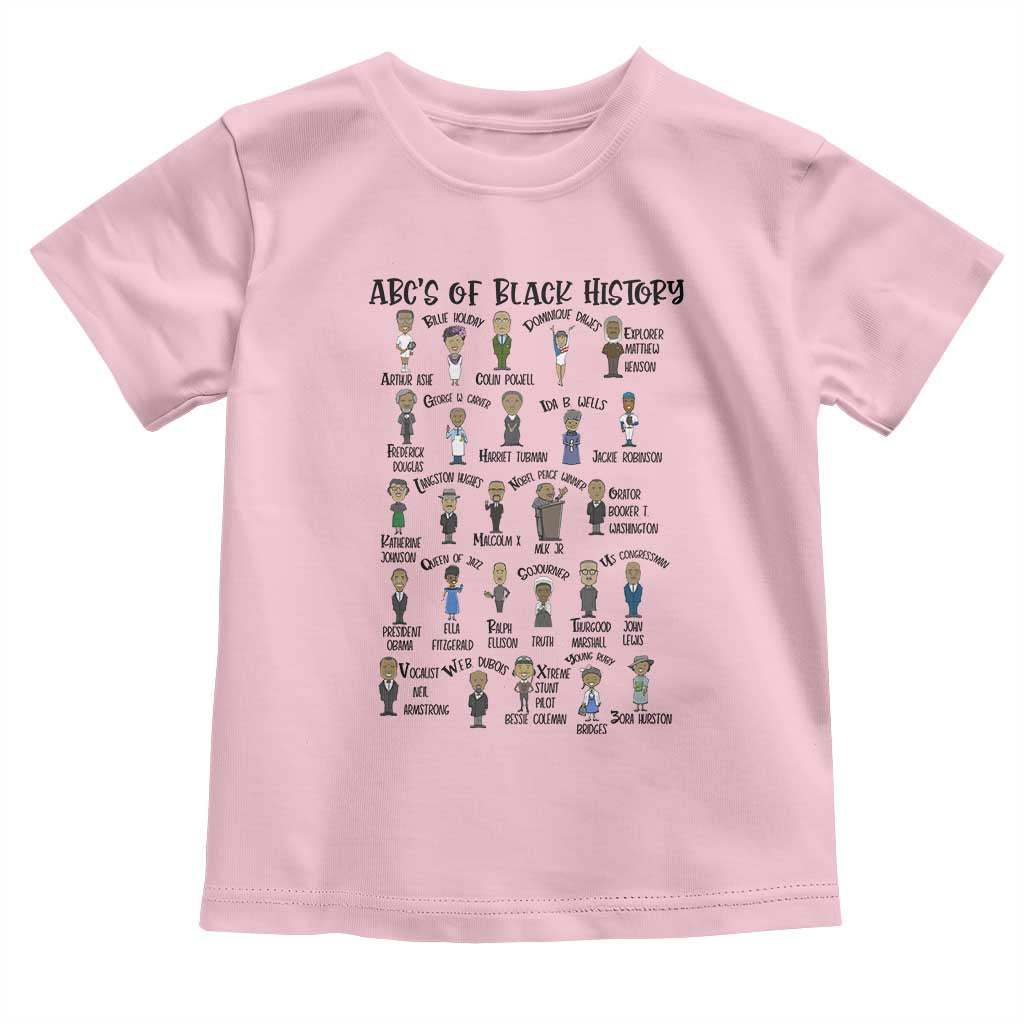 ABCs of Black History Pride Toddler T Shirt Black Excellence