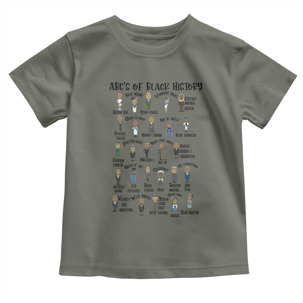 ABCs of Black History Pride Toddler T Shirt Black Excellence