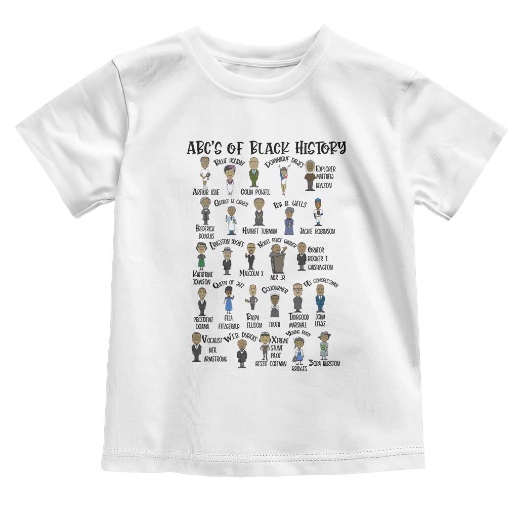 ABCs of Black History Pride Toddler T Shirt Black Excellence