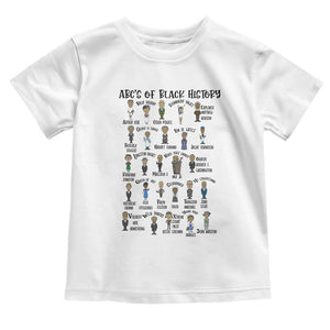 ABCs of Black History Pride Toddler T Shirt Black Excellence