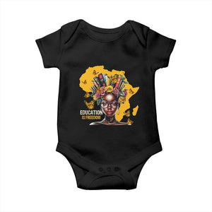 Black Education Is Freedom Baby Onesie Black Teacher History Month Books