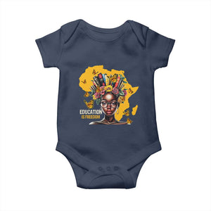 Black Education Is Freedom Baby Onesie Black Teacher History Month Books