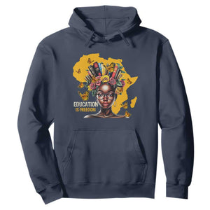 Black Education Is Freedom Hoodie Black Teacher History Month Books