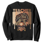 Black Teacher Magic Education Sweatshirt History Month Melanin Afro Hair