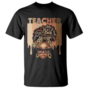 Black Teacher Magic Education T Shirt History Month Melanin Afro Hair
