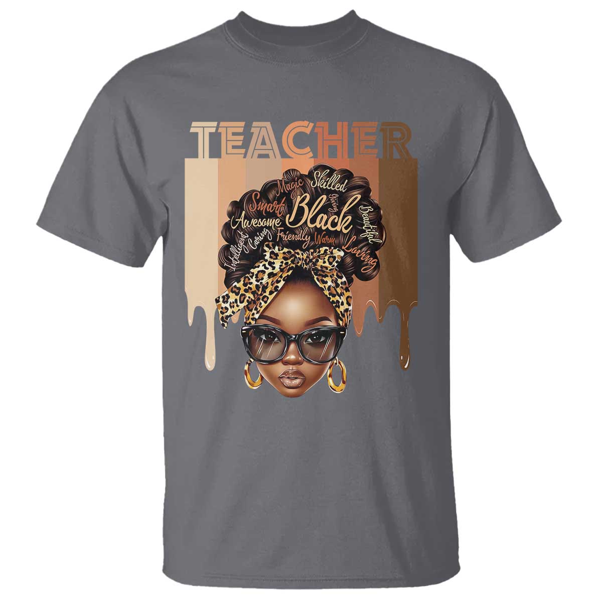 Black Teacher Magic Education T Shirt History Month Melanin Afro Hair