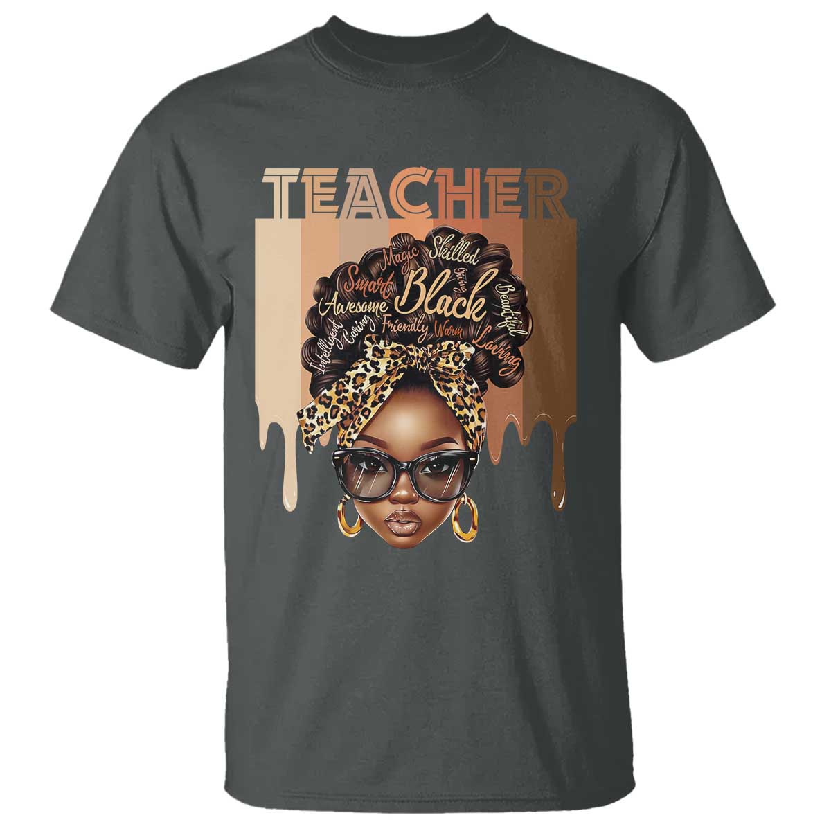 Black Teacher Magic Education T Shirt History Month Melanin Afro Hair