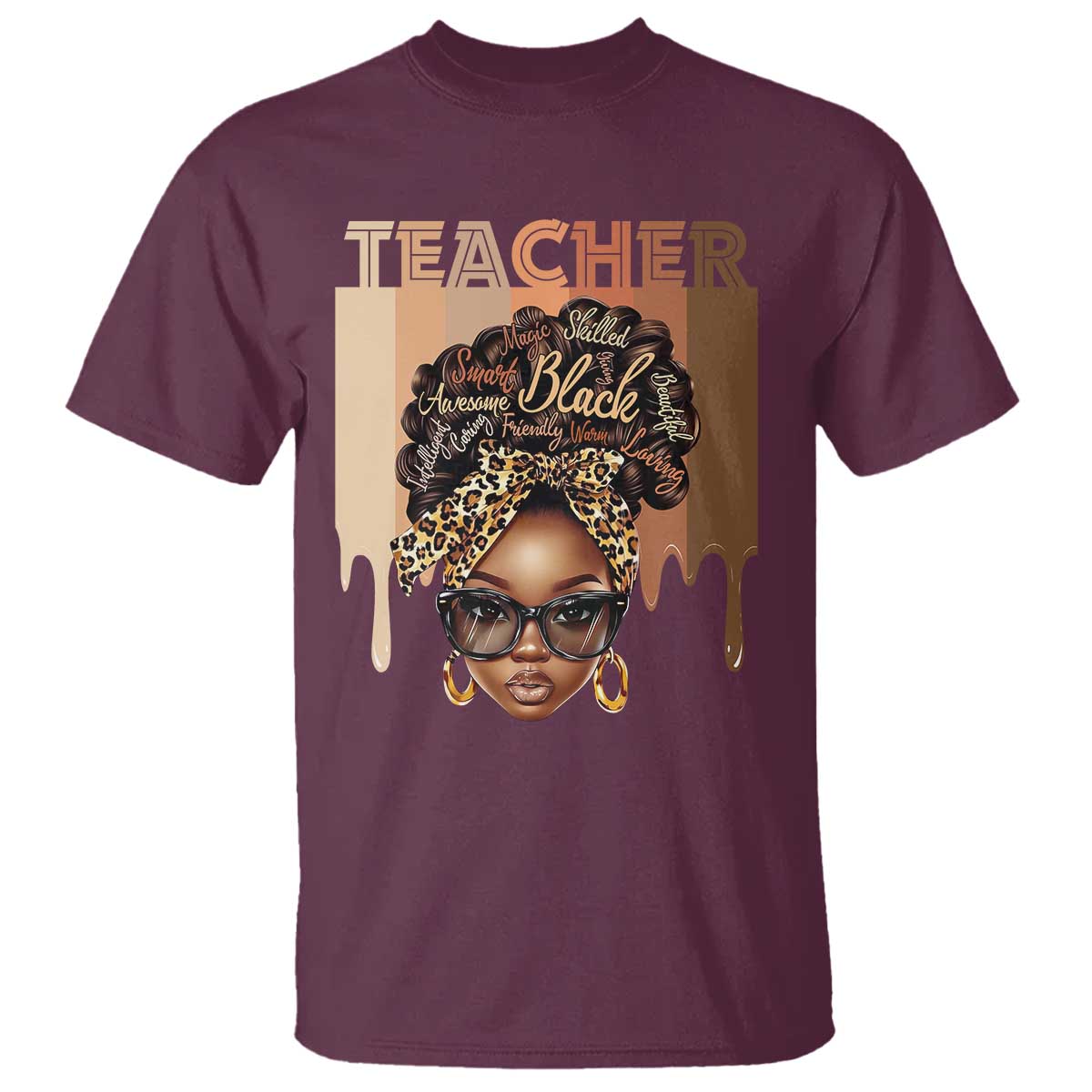 Black Teacher Magic Education T Shirt History Month Melanin Afro Hair