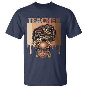 Black Teacher Magic Education T Shirt History Month Melanin Afro Hair