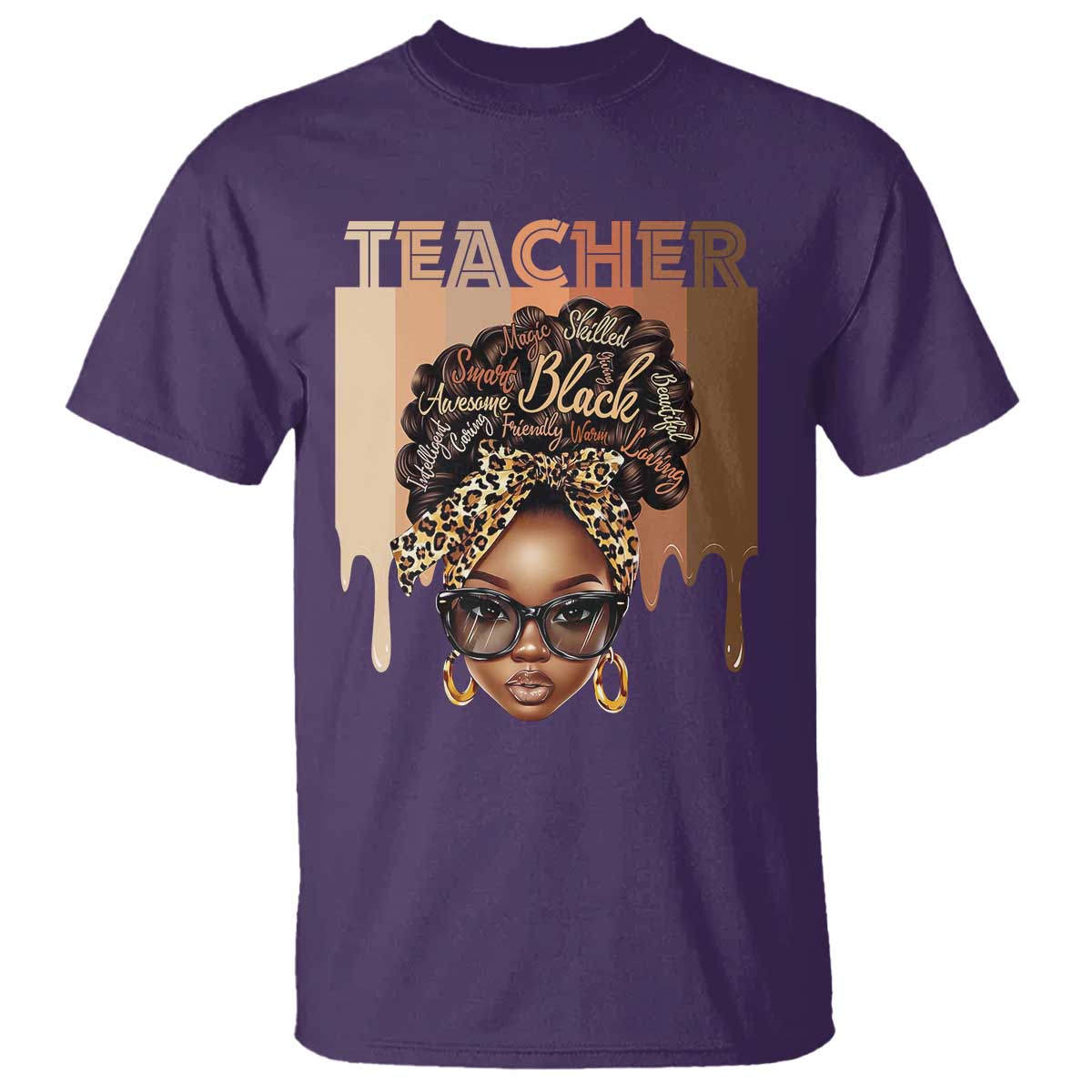 Black Teacher Magic Education T Shirt History Month Melanin Afro Hair