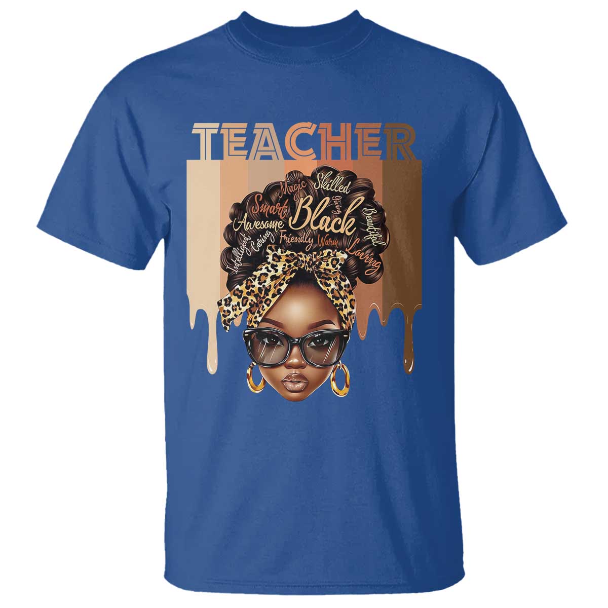 Black Teacher Magic Education T Shirt History Month Melanin Afro Hair