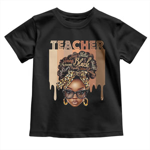 Black Teacher Magic Education Toddler T Shirt History Month Melanin Afro Hair