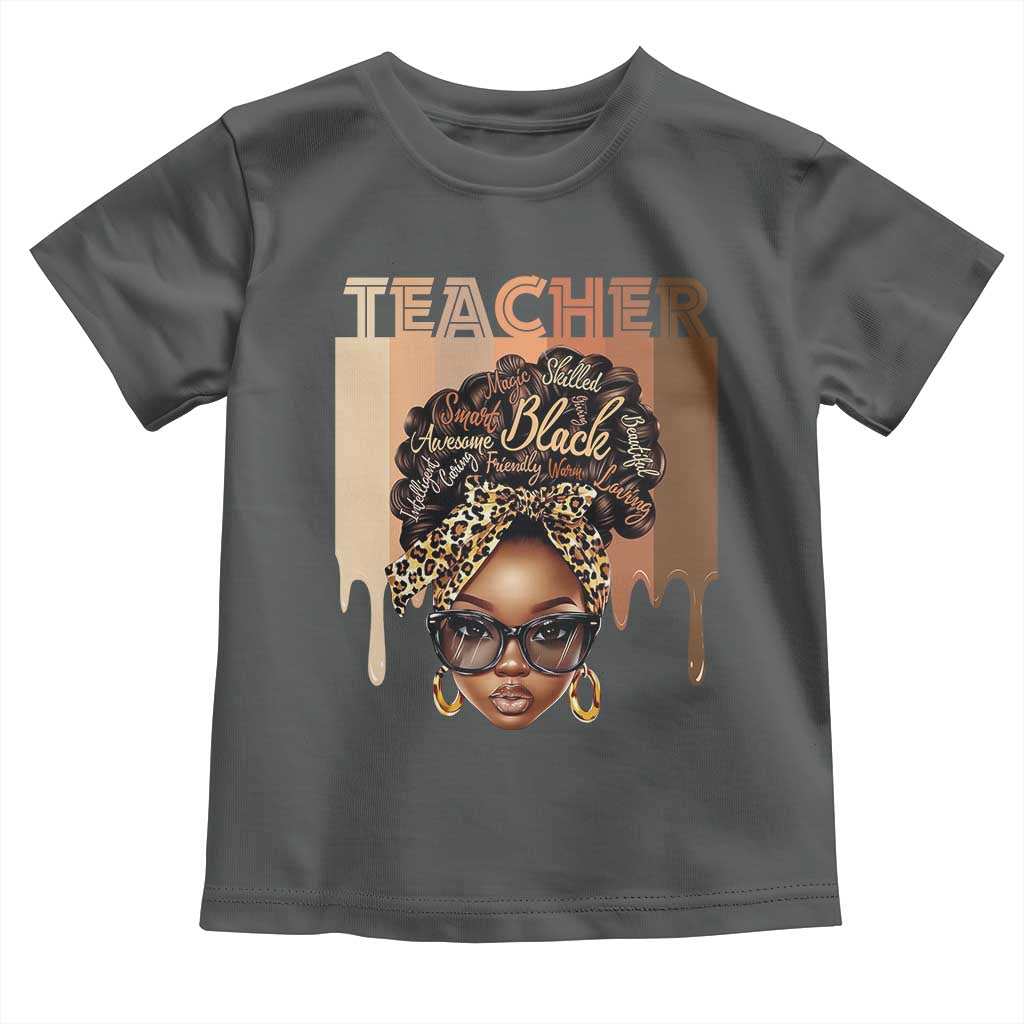 Black Teacher Magic Education Toddler T Shirt History Month Melanin Afro Hair