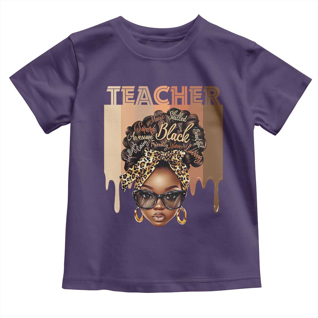 Black Teacher Magic Education Toddler T Shirt History Month Melanin Afro Hair