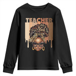 Black Teacher Magic Education Youth Sweatshirt History Month Melanin Afro Hair