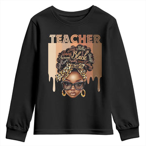 Black Teacher Magic Education Youth Sweatshirt History Month Melanin Afro Hair