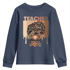 Black Teacher Magic Education Youth Sweatshirt History Month Melanin Afro Hair