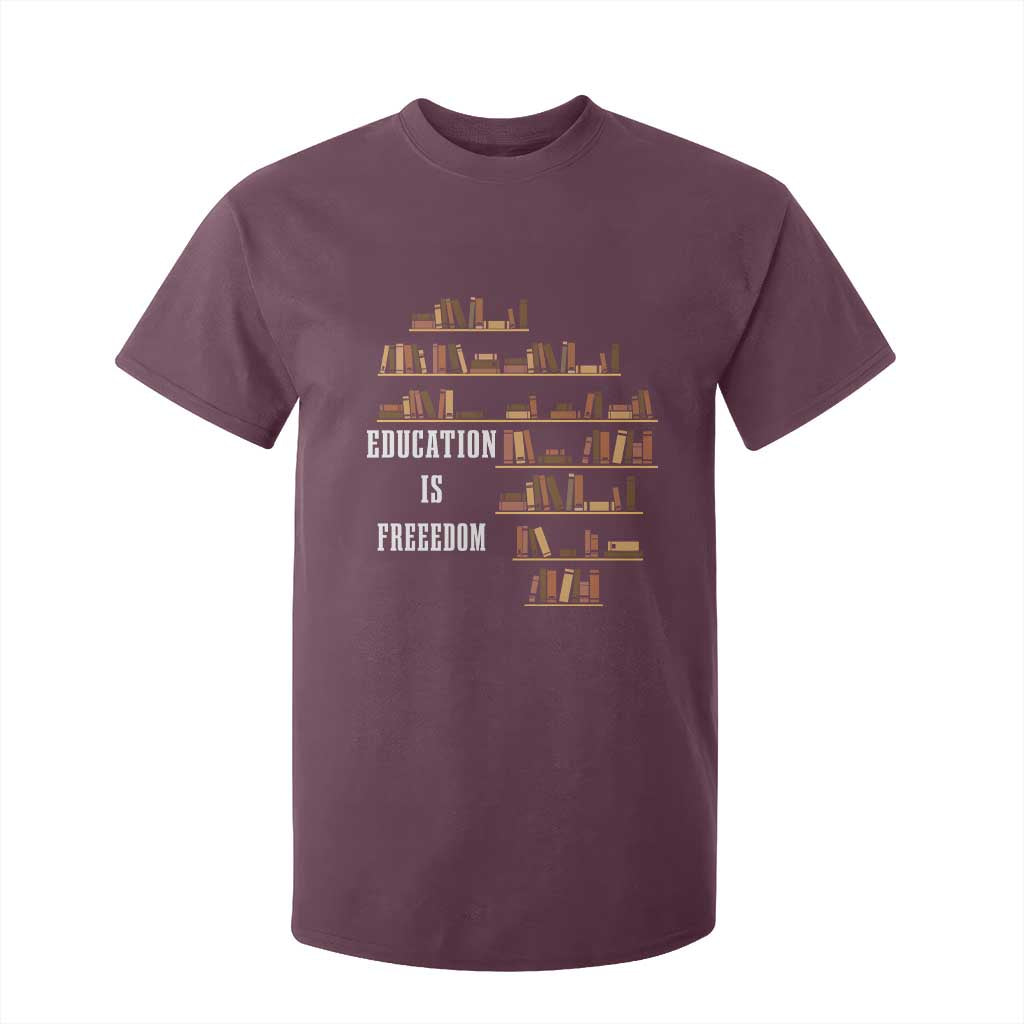 Black History Education Is Freedom T Shirt For Kid African Roots Africa Map