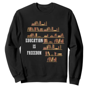 Black History Education Is Freedom Sweatshirt African Roots Africa Map