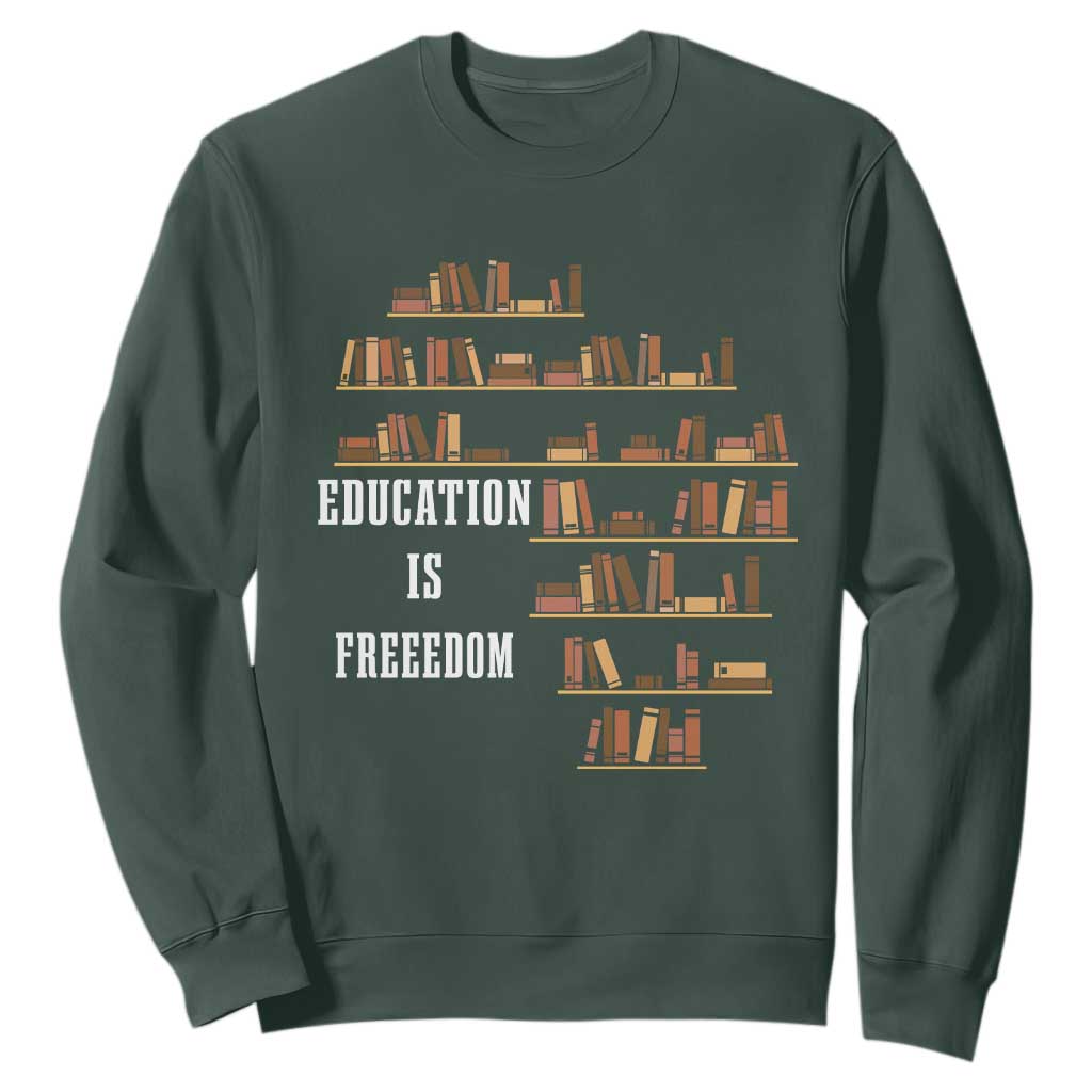 Black History Education Is Freedom Sweatshirt African Roots Africa Map