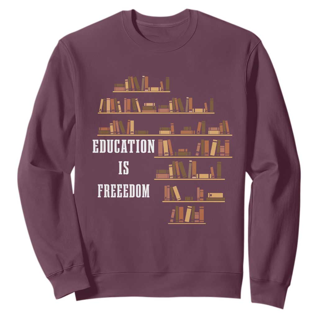 Black History Education Is Freedom Sweatshirt African Roots Africa Map