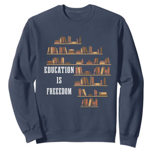 Black History Education Is Freedom Sweatshirt African Roots Africa Map