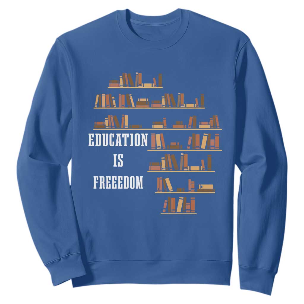 Black History Education Is Freedom Sweatshirt African Roots Africa Map