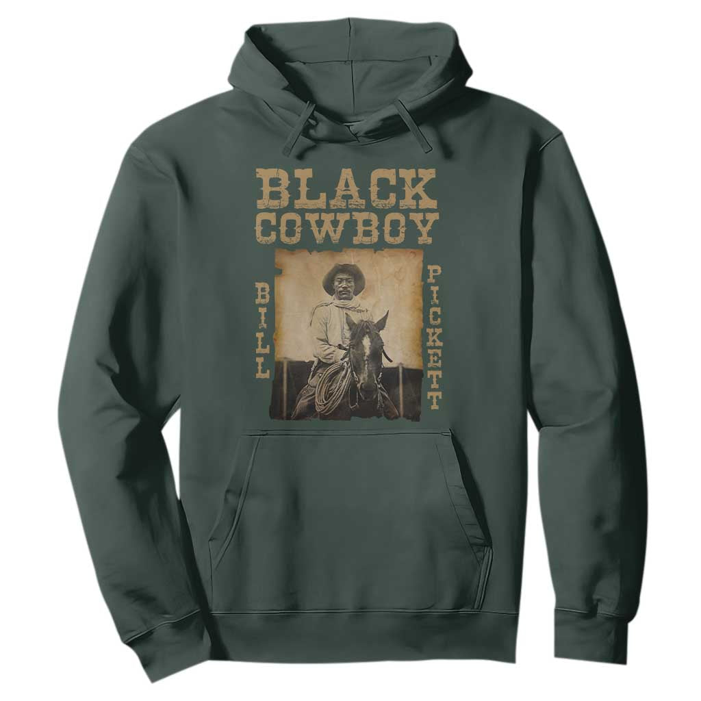 Bill Pickett Hoodie Black Cowboy Western Legend Vintage