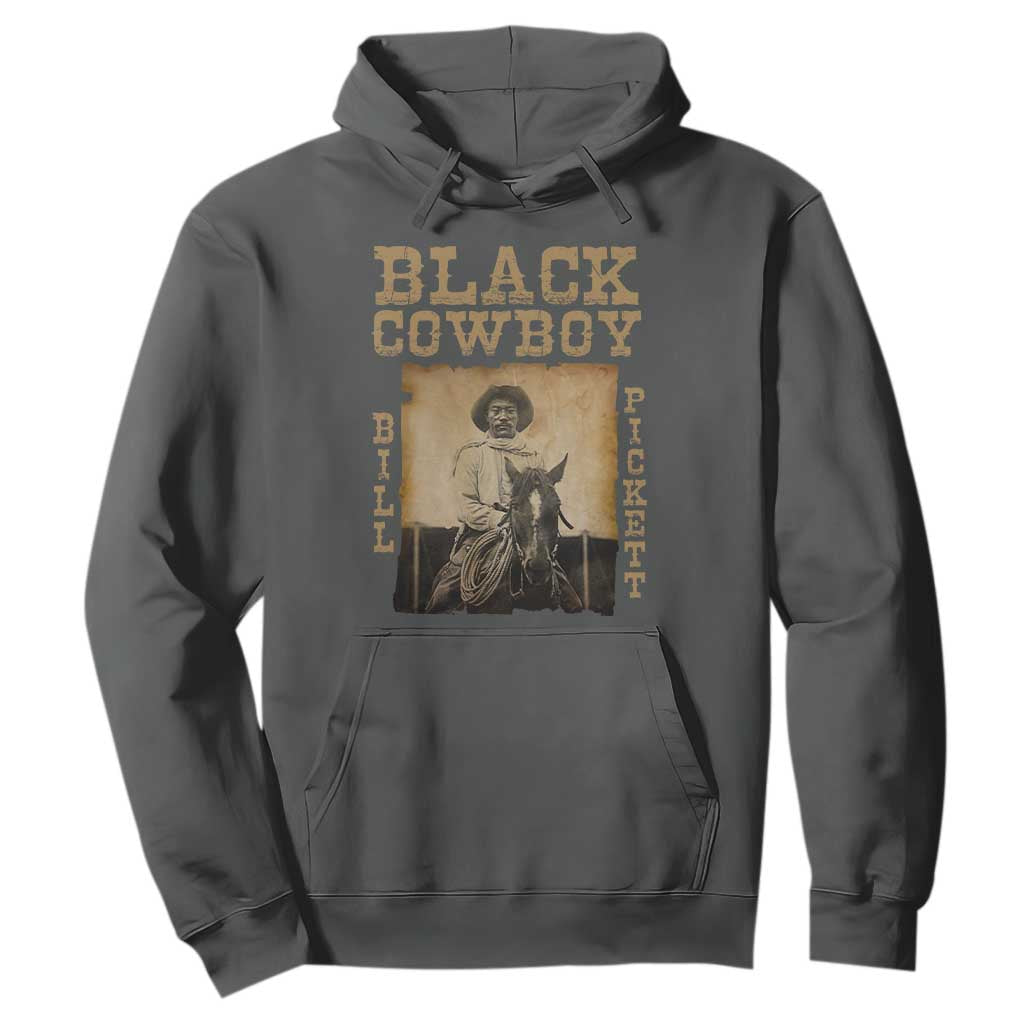 Bill Pickett Hoodie Black Cowboy Western Legend Vintage