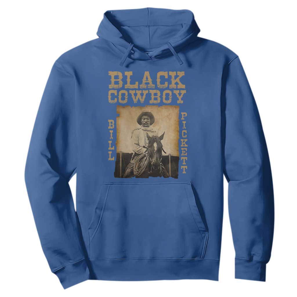 Bill Pickett Hoodie Black Cowboy Western Legend Vintage